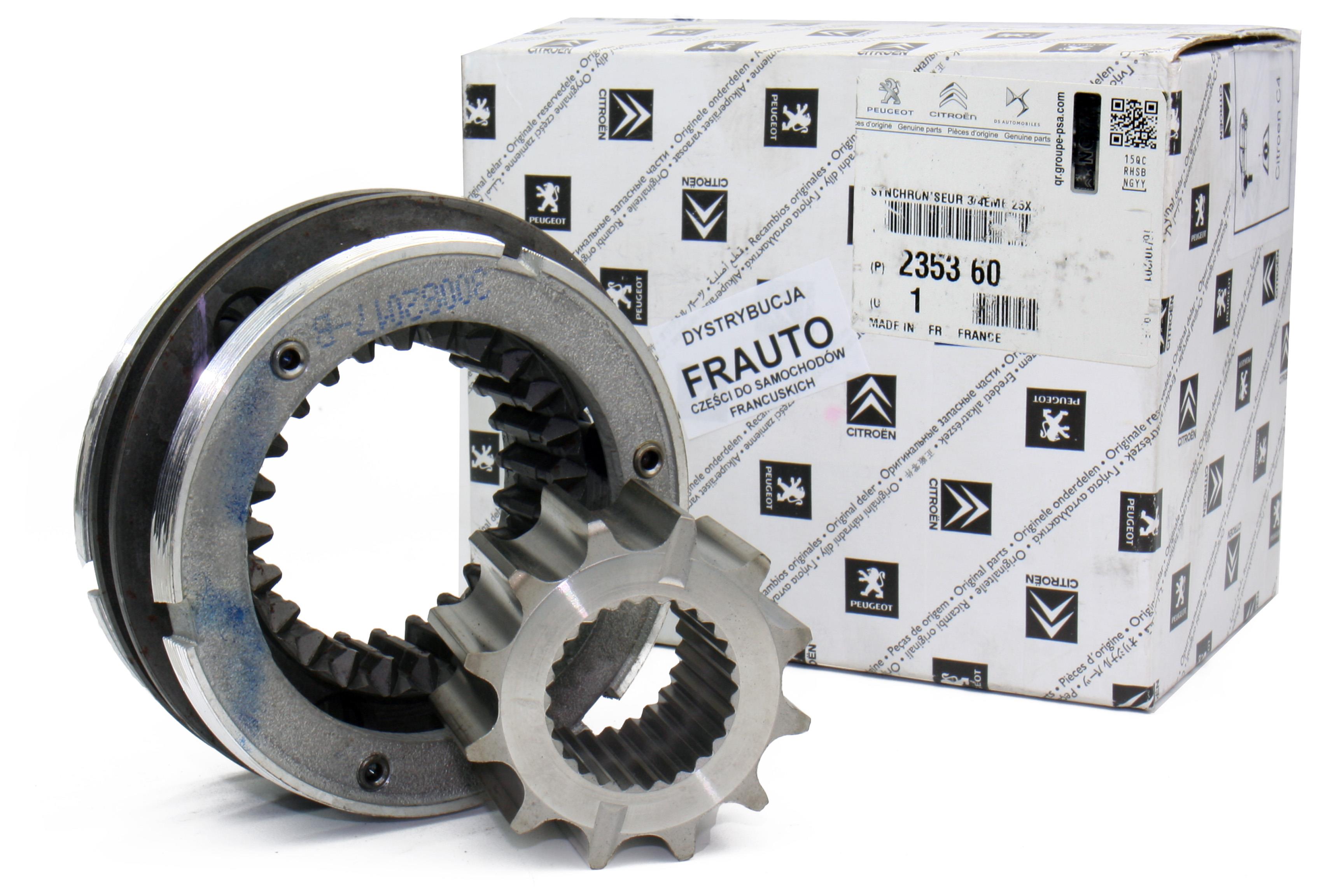 Synchronizator skrzyni bieg&oacute;w pierścień i przesuwka Renault Peugeot