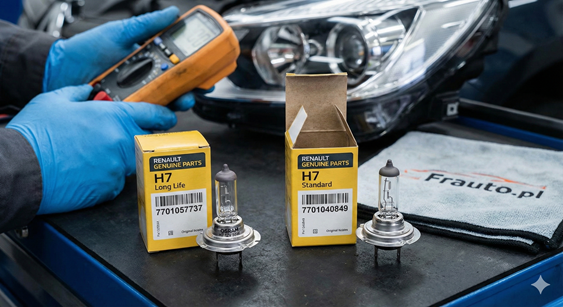 Dlaczego żarówki H7 często się palą? Postaw na pewność z Renault OE