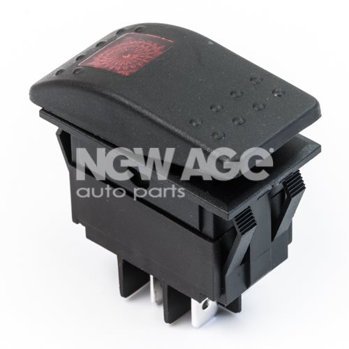 WYLACZNIK HERMET.CZERW ON-OFF LED 24V 4P