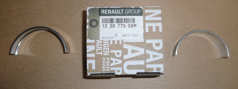 Para panewek głównych wału 1.6 dCi R9M - OE 122073826R - Oryginał Renault