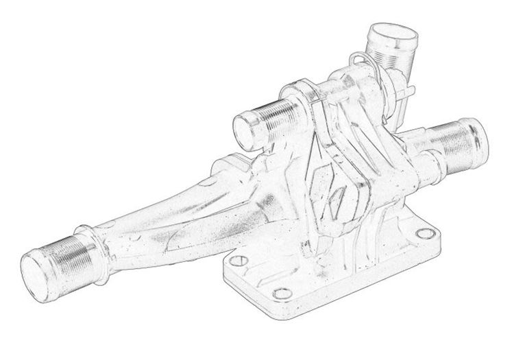 Obudowa termostatu Citroen C4 C5 Peugeot 207 407 806