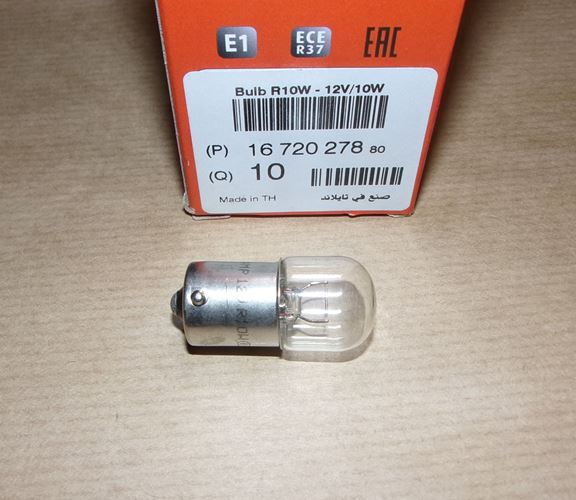 Żarówka 12V T16 R10W 10W