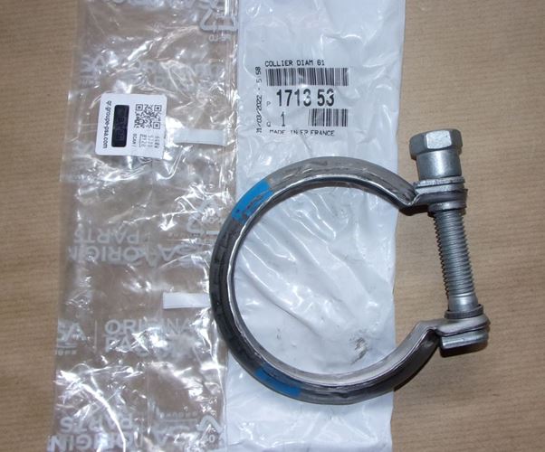 Zacisk rury wydechowej Peugeot Citroen 61 mm