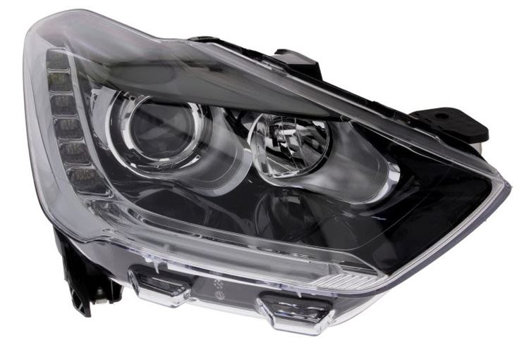 Reflektor P (H1/H7/LED, elektryczny, ze światł. dzien. LED, kolor wkładu: czarny) CITROEN DS5 11.11-03.15