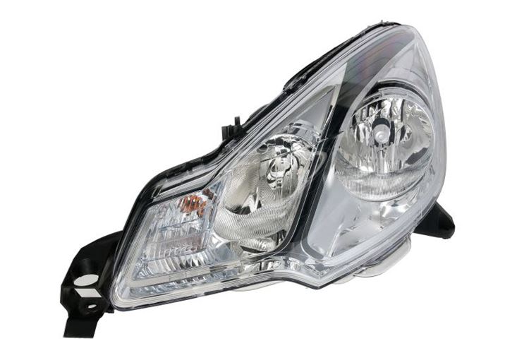 Reflektor L (H1/H7, elektryczny, z silnikiem, kolor wkładu: czarny) CITROEN C3 II, DS3 01.09-12.16