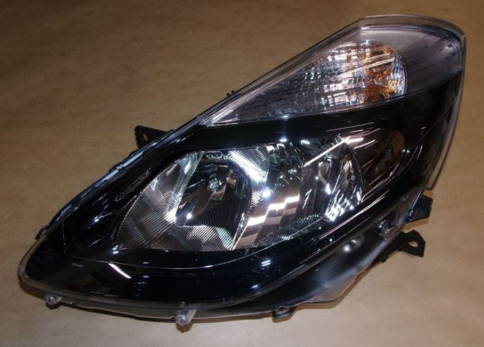 Reflektor Renault Clio III czarny lift lewy
