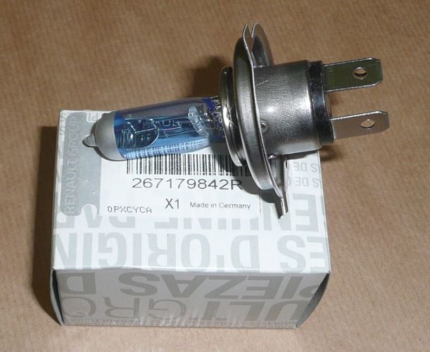 Żarówka H4 12V 60 55W niebieska Renault