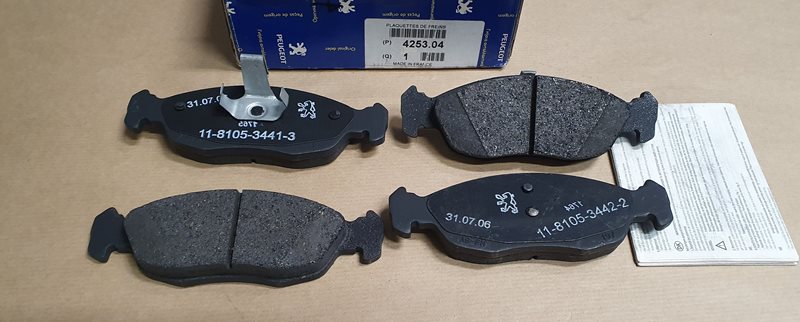 Klocki Hamulcowe Przód Oryginał Citroen Saxo
