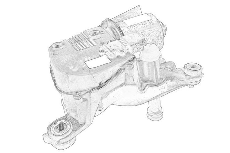 Silnik wycieraczek Citroen C5 III prawy 08-14