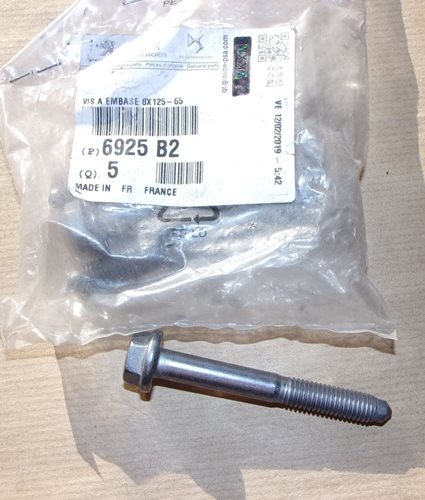 Śruba rampy wtrysku Peugeot Citroen 8x125-65