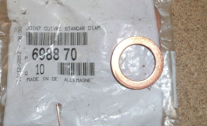 Uszczelka korka spustowego oleju Peugeot Citroen