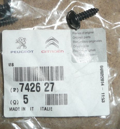 Śruba zderzaka Citroen Nemo przód