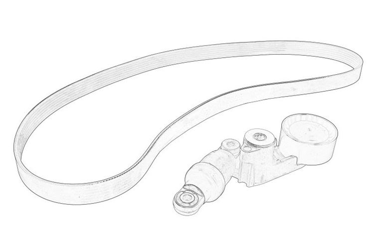 Zestaw rolek paska wielorowkowego FIAT TALENTO  NISSAN NV300  OPEL VIVARO C  RENAULT ESPACE V, KOLEOS II, TALISMAN, TRAFIC III 2.0D 08.16-