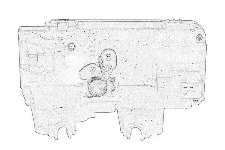Zamek drzwi przesuwnych Renault Trafic II 01> 3 PIN