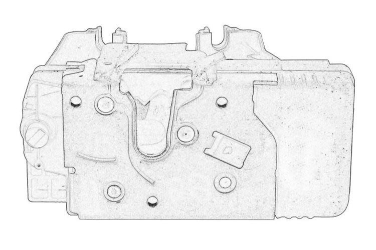 Zamek drzwi przesuwnych Renault Trafic II 01> 3 PIN