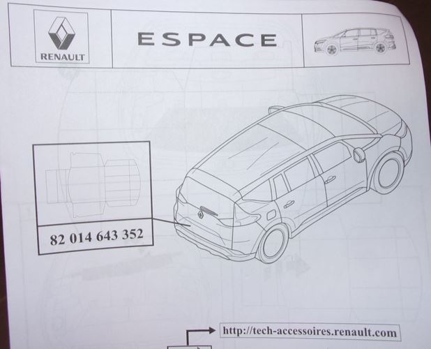Mata wykładzina bagażnika Renault Espace V