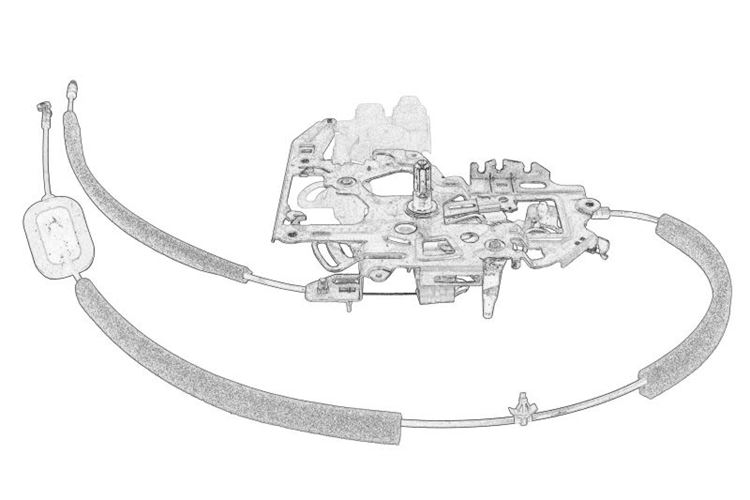 Zamek drzwi przesuwnych Renault Master III prawy