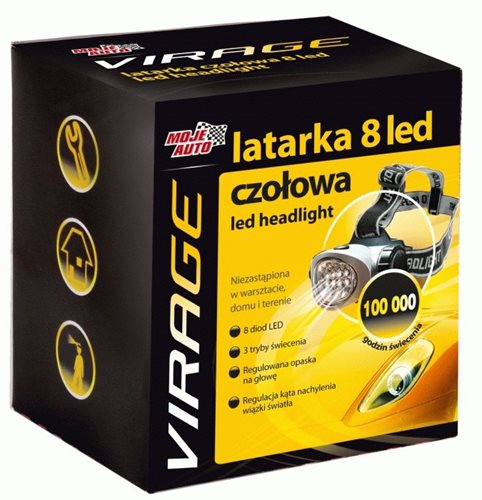 LATARKA 8 LED CZOLOWA