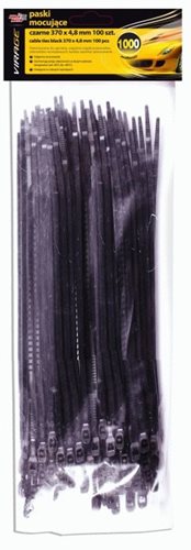 OPASKI MOCUJACE CZARNE 370X4,8MM 100 SZT