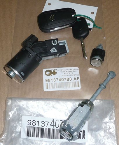 Stacyjka z 1 wkładką zamka i wkładem korka paliwa