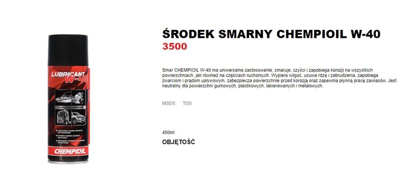 CHEMPIOIL W-40 SRODEK WIELUFUNKCYJNY