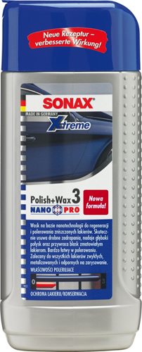 WOSK ŚCIERNY SONAX POLISH&WAX 3 HYBRID N