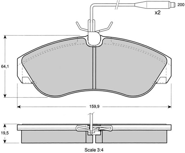KLOCKI HAMULCA CITROEN JUMPER 2.0I/2.5D/2.5TD