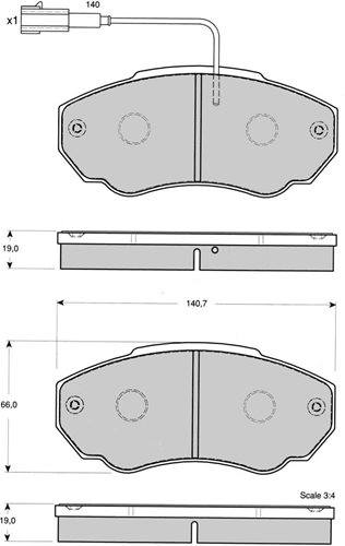 Klocki hamulcowe Citroen Jumper 2.0 2.2 Hdi 04.02> BRE