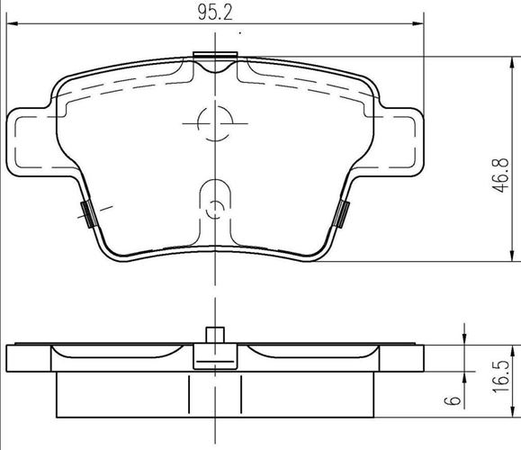KLOCKI HAM.P 207 1.6 16V,1.6HDI TYŁ