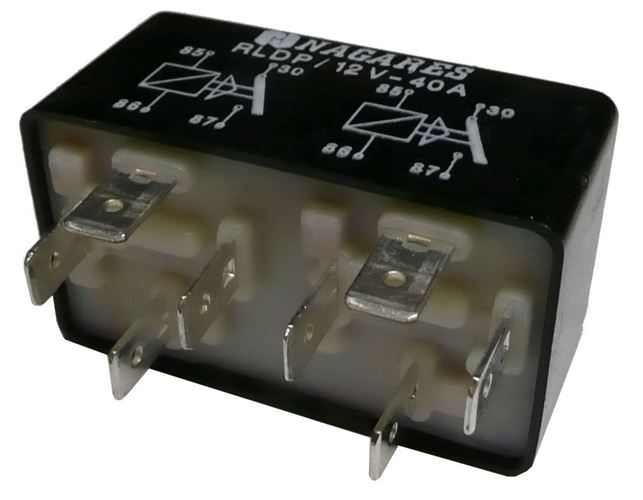 Przekaźnik elektryczny otwarty podwójny 2x40A