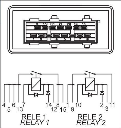 Przekaźnik elektryczny hermetyczny podwójny