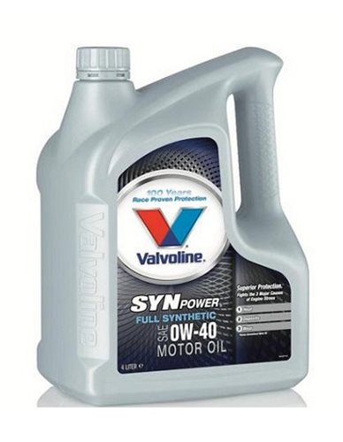 VALVOLINE SYNPOWER 0W40 4L SL/SN, A3/B4,