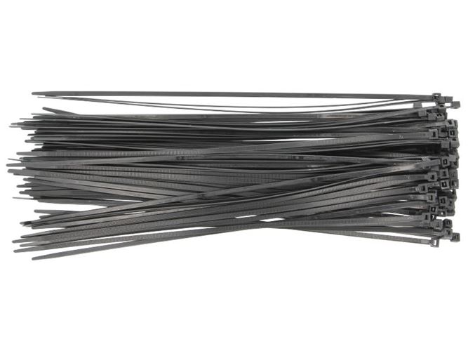 OPASKA ZACISKOWA  100SZT 4,8X380MM CZARN