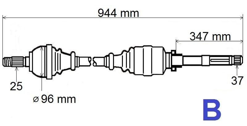 Półoś napędowa Citroen C5 3.0 V6 24V prawa