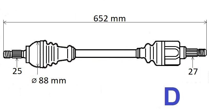 Półoś napędowa Dacia Duster II 4x4 1.5 Dci lewa