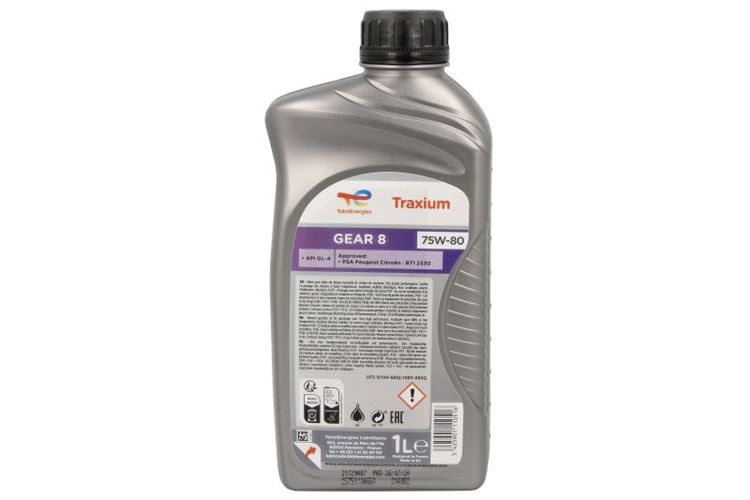 Olej przekładniowy TRAXIUM (1L) SAE 75W80  API GL-4  CITROEN B71 2330  PEUGEOT B71 2330