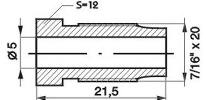 "ZŁĄCZKA STALOWA 7/16""X20 5MM .."