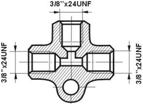 "TRÓJNIK 3/8""X24UNF .."