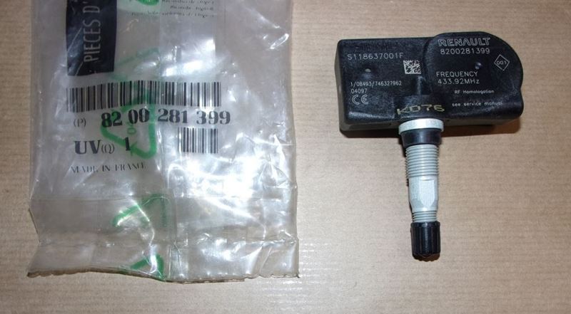 Czujnik ciśnienia koła Renault Megane II