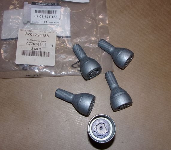 Śruby koła Renault zestaw antykradzieżowy