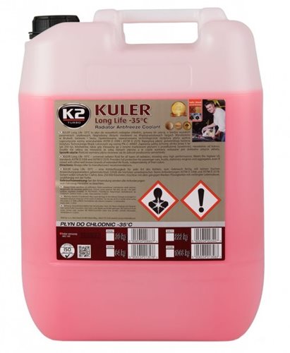 Płyn do chłodnic K2 Kuler Czerwony G12 20kg -35°C