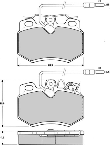 KLOCKI HAMULCA PEUGEOT 205,3091.1/1.4/1.8DGIR85-87