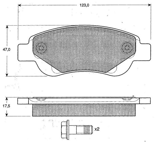 Klocki hamulcowe Citroen C1 Peugeot 107 2005> przód