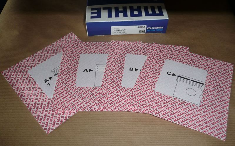 Pierścienie tłoka Renault Clio IV 1.2 16V