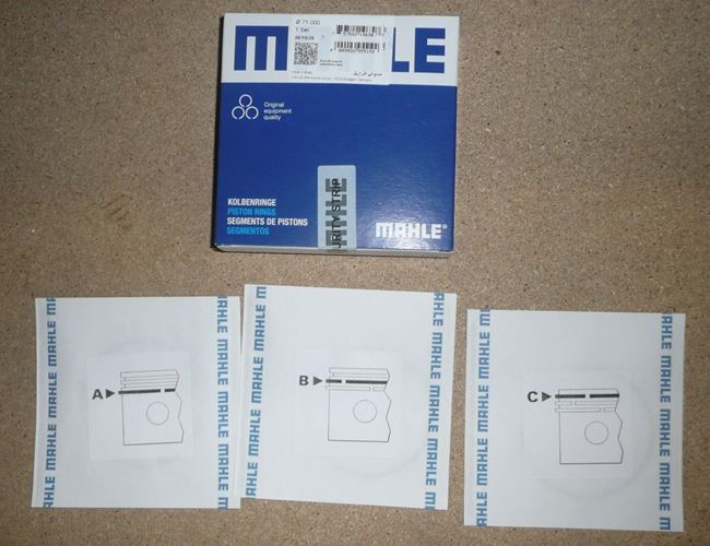 Pierścienie tłoka Citroen C3 II Peugeot 208 1.0 Vti