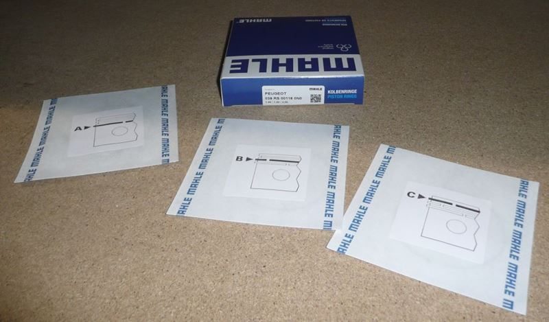 Pierścienie tłoka Citroen C3 II Peugeot 208 1.0 Vti