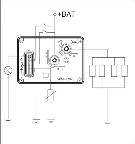 Przekaźnik świec żarowych Citroen Peugeot 5 wyjść