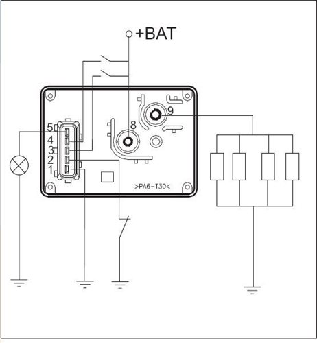 Przekaźnik świec żarowych Citroen Peugeot 5 wyjść
