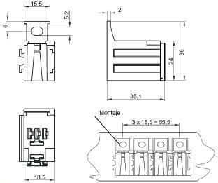 Kostka połączeniowa MRIS MRS 12-20 MAF4 12