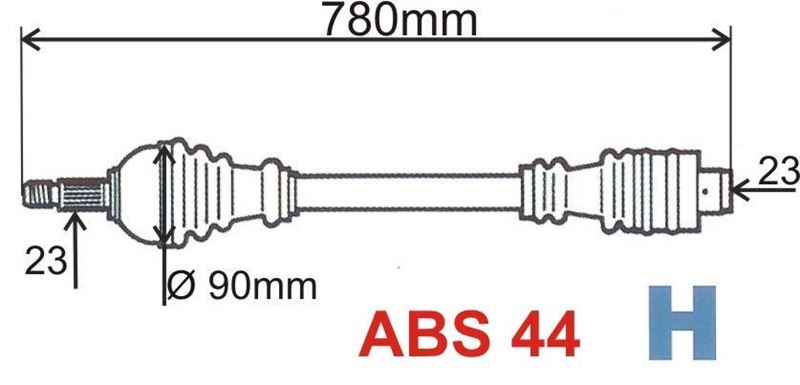 Półoś napędowa Renault Megane Scenic ABS 44 prawa